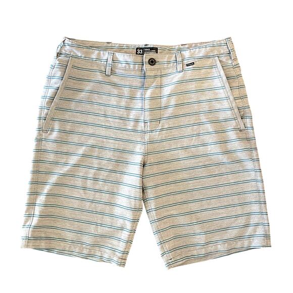 Hurley Other - Hurley Nike DRI-FIT Technology Men's Performance Shorts Size 33 Striped Stretch